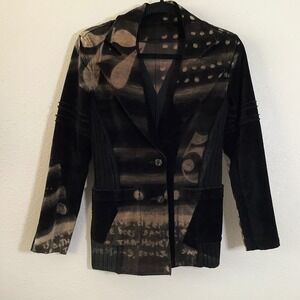 Yoshi Yoshi by PJ Unique Artistic J Fashion Velvet Patchwork Grunge Jacket S